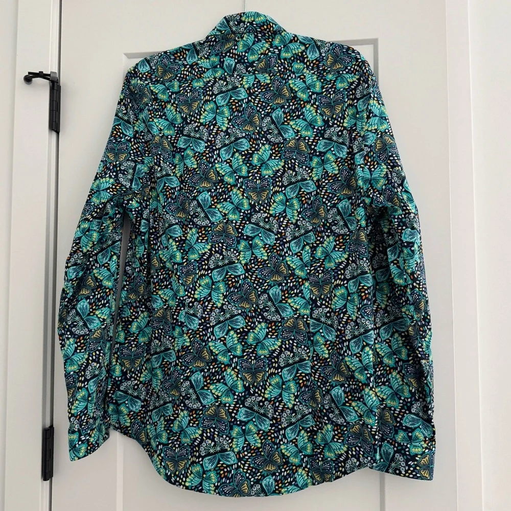Paisley & Gray Teal and Navy Patterned Shirt - Picture 2 of 4